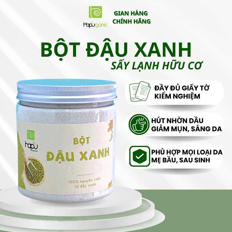Hũ Bột Đậu Xanh Sấy Lạnh Nguyên Chất Hapuganic 0