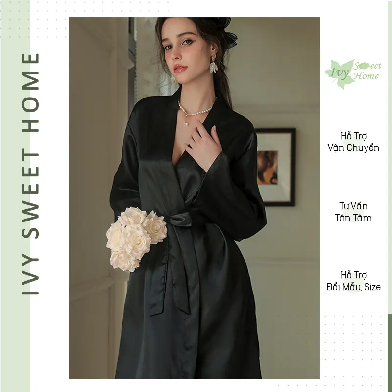 Áo trang điểm cô dâu dáng dài Kimono thêu chữ chụp phóng sự cưới lụa phi ° IVY210 Nữ Women 4