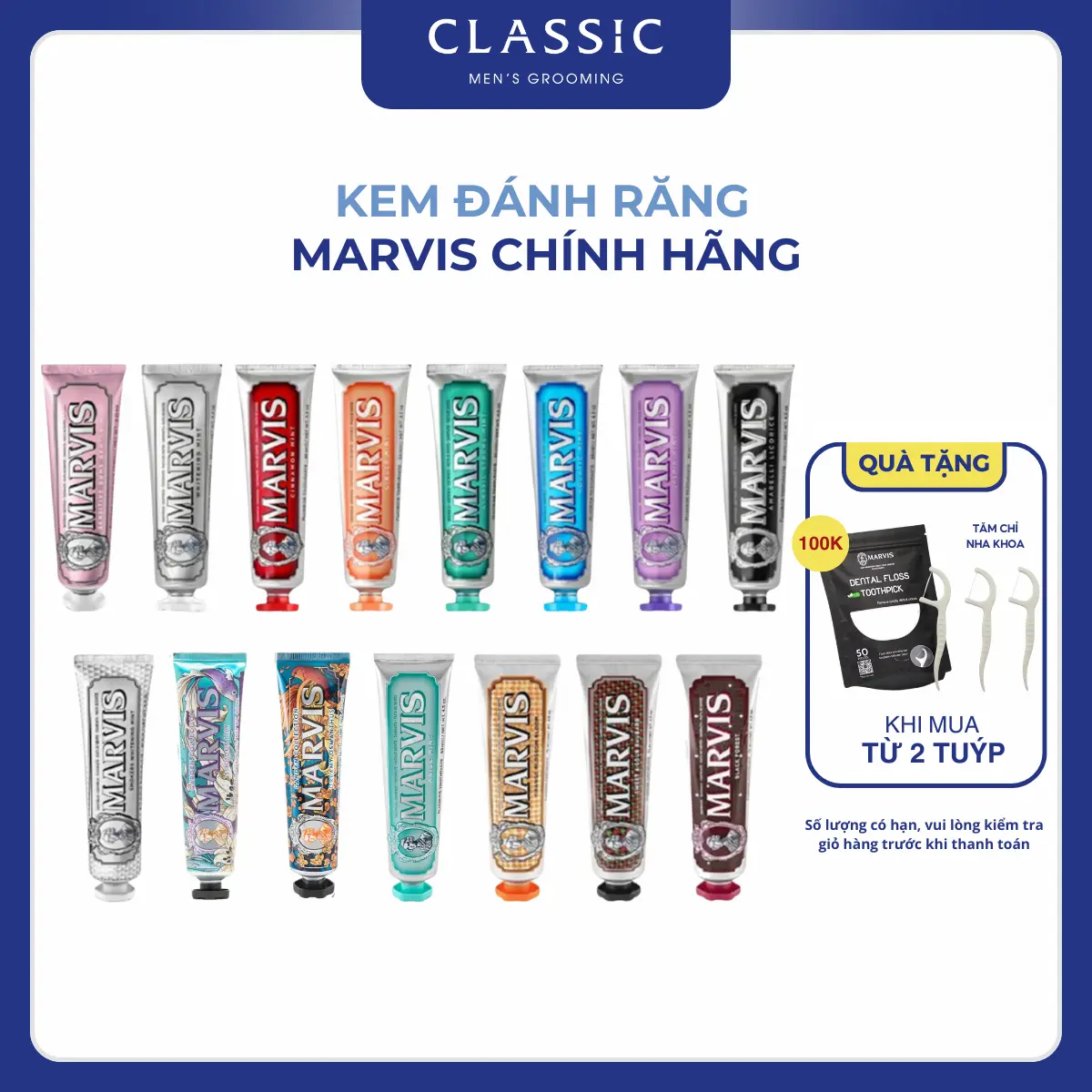 Kem Đánh Răng Marvis - Làm Trắng Răng