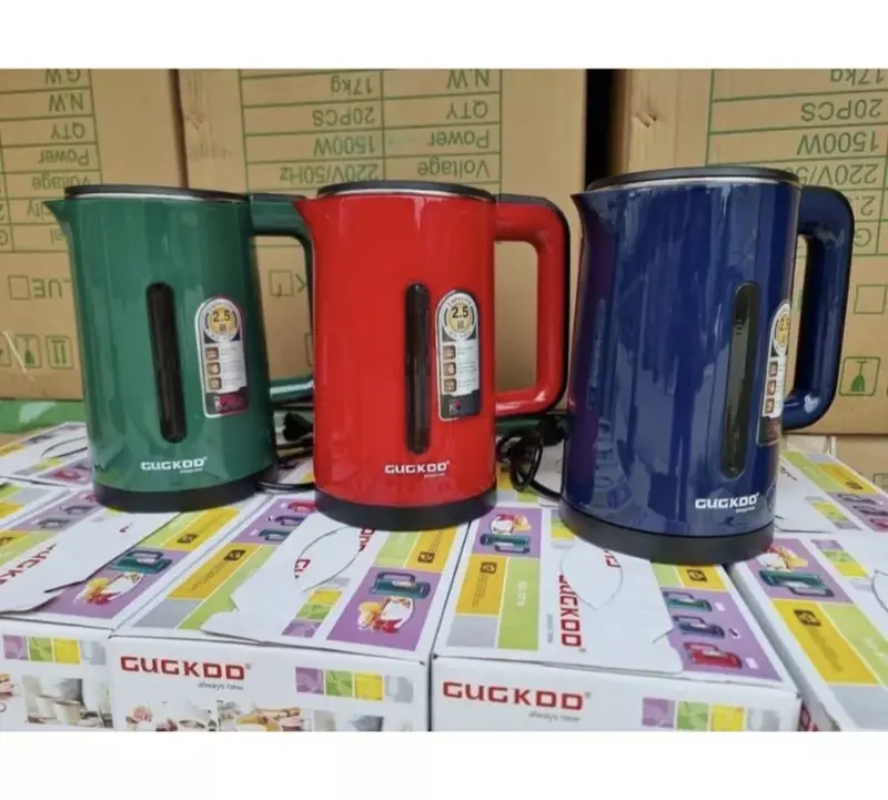 Ấm Siêu Tốc Đun Nước Siêu Nhanh GUGKDD ST19 Dung Tích 2,5L - Công Suất 1500W -Chất Liệu INOX 304 An Toàn - 2 Lớp Cách Nhiệt Tự Ngắt Khi Sôi giadung thong Ấm Đun Siêu Tốc Bình Đun Nước 4