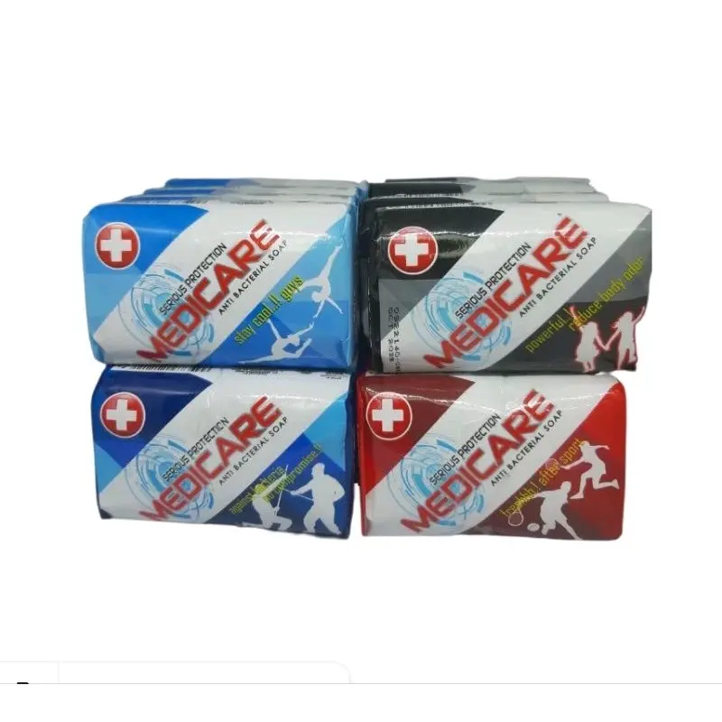 4/12 PCS Sabun Mandi Medicare Sabun Batang 90 gram Biru Hitam Kuning Merah Perawatan Soap Membersihkan Tubuh