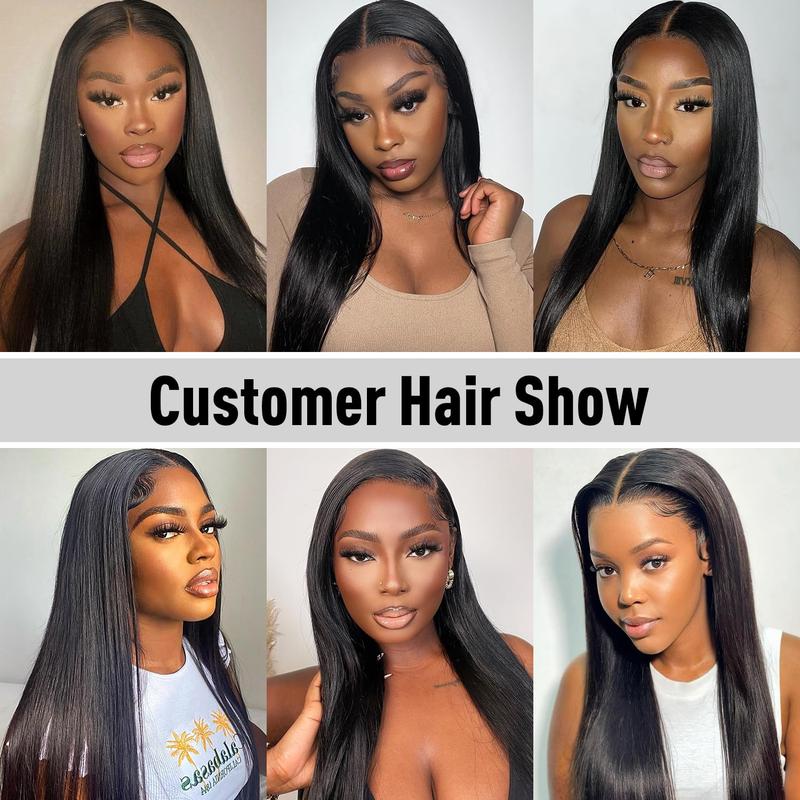 Product Introduction of Human Hair Wig 4x4 Lace Front Wigs Straight Glueless Wigs Brazilian Virgin Human Hair Natural Black Color For Black Women 24 Inch 6