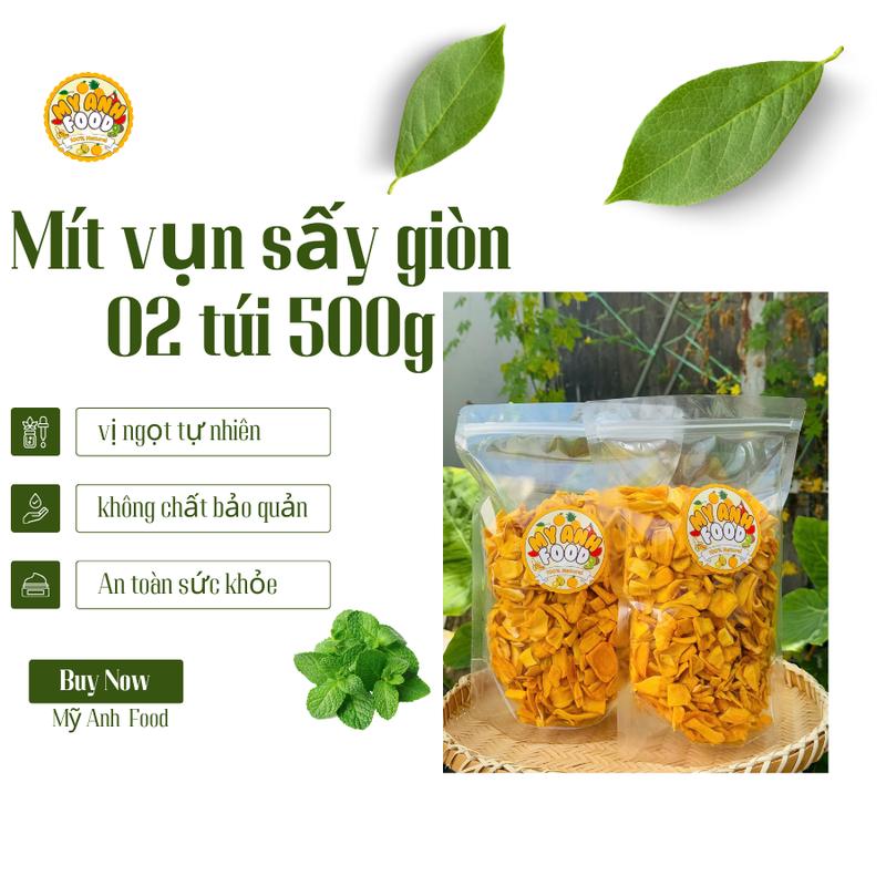 02 Túi loại  500g  - Mít vụn sấy giòn, ngọt tự nhiên thay thế Snack - MỸ ANH FOOD 1