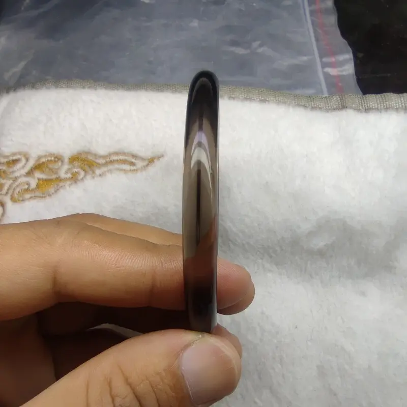 Vòng Tay Obsidian, Chất Liệu Lạnh Lùng, Vòng Tay Ngọc Bích Đá Băng Xuyên Qua Băng, Vòng Tay 8mm Tròn Bar, Phiên Bản Rộng, Phong Cách Cơ Thể Lưới 3