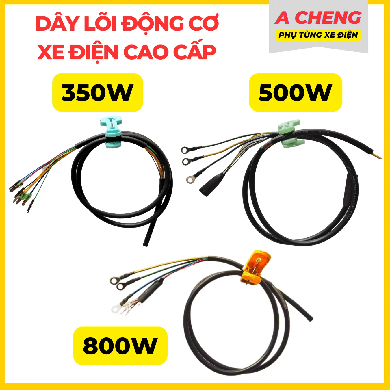 Dây Pha Lõi Động Cơ 350W 500W 800W Xe Đạp Điện - Xe Máy Điện Cao Cấp