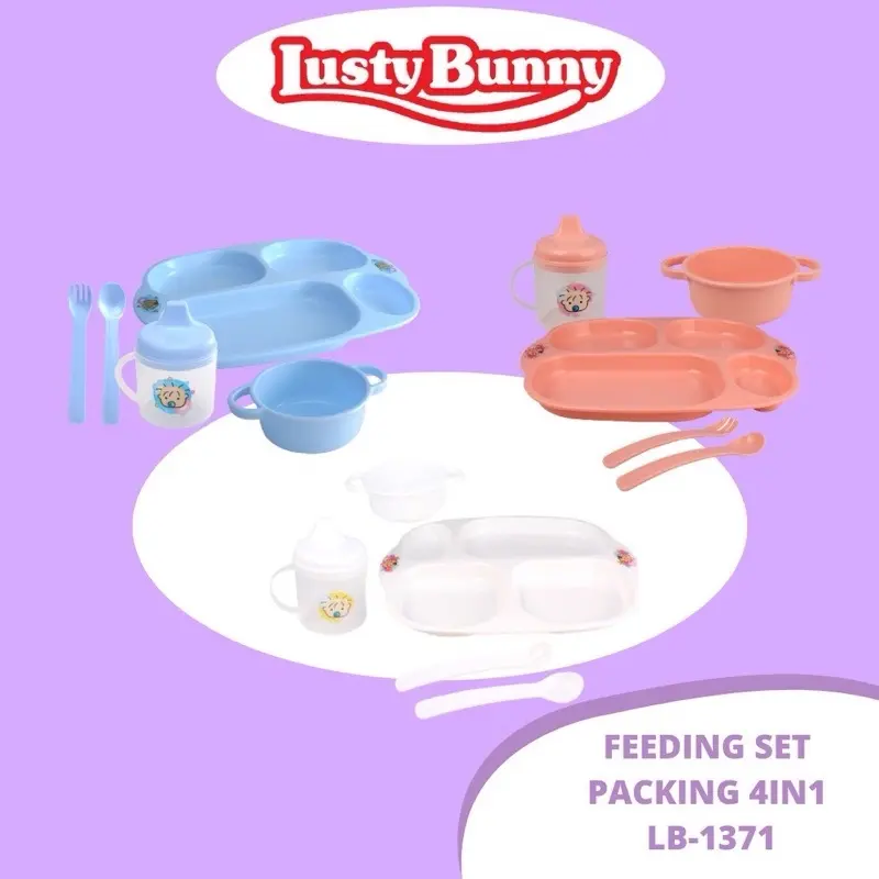 Lusty Bunny Feeding Set Kemasan 5pcs Peralatan Makan Bayi LB-1371