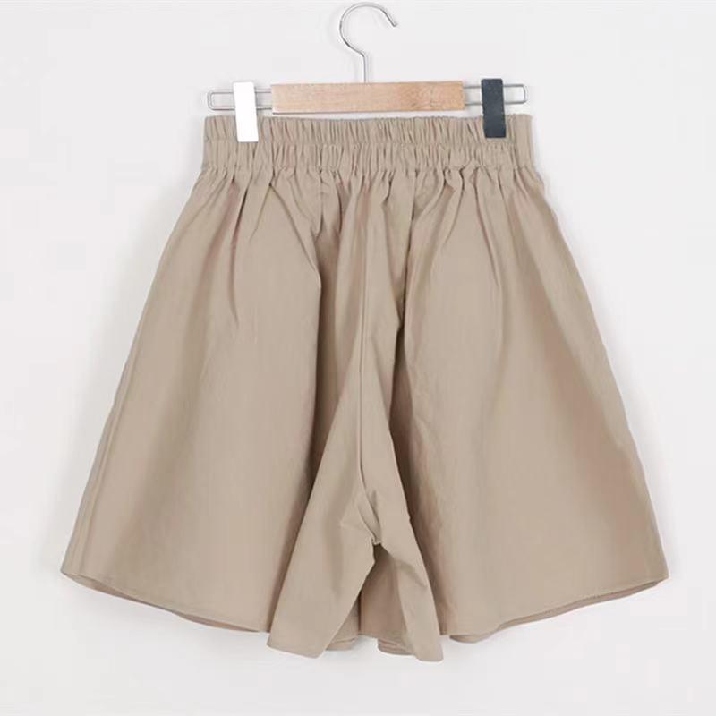 Product Introduction of Summer Korean style ice silk shorts women plump girls Super plus size high waist wide leg pants loose casual fifth pants 100.00kg Tide plus size extra large size oversize fat big size women shorts 23