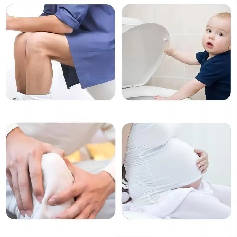 Simple Design Toilet Commode Chair, 1 Count Plastic Portable Foot Stool, Bathroom Anti-slip Toilet Assistance Step Stool 6