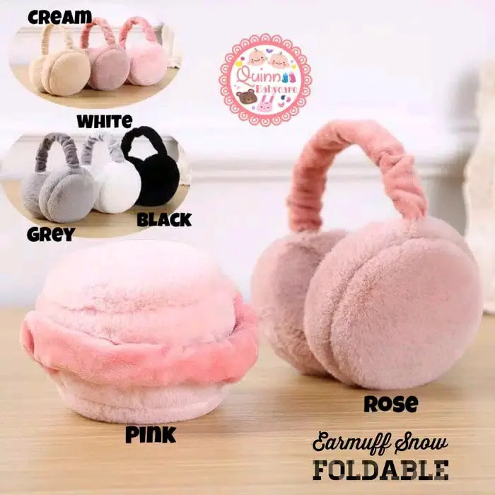 EMF -12 Earmuff baby fluffy kids penutup telinga anak balita earmuf polos terlaris 0