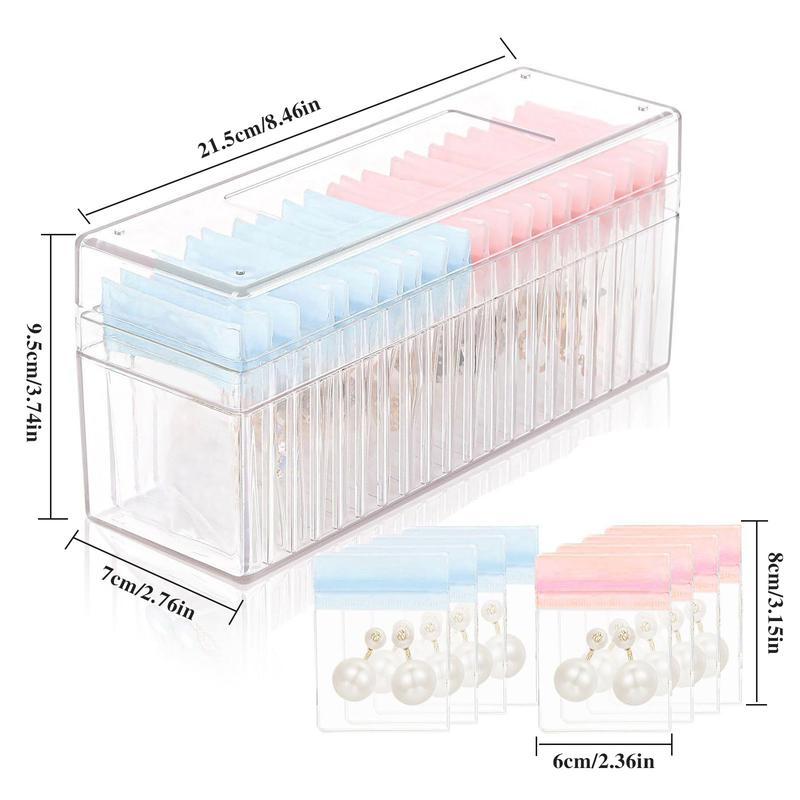 Product Introduction of [toflytsay]Jewelry Box Organizer with 40 Storage Bags Large Capacity Dustproof Clear Travel Jewelry Case Earrings Rings Necklaces Organizer 0