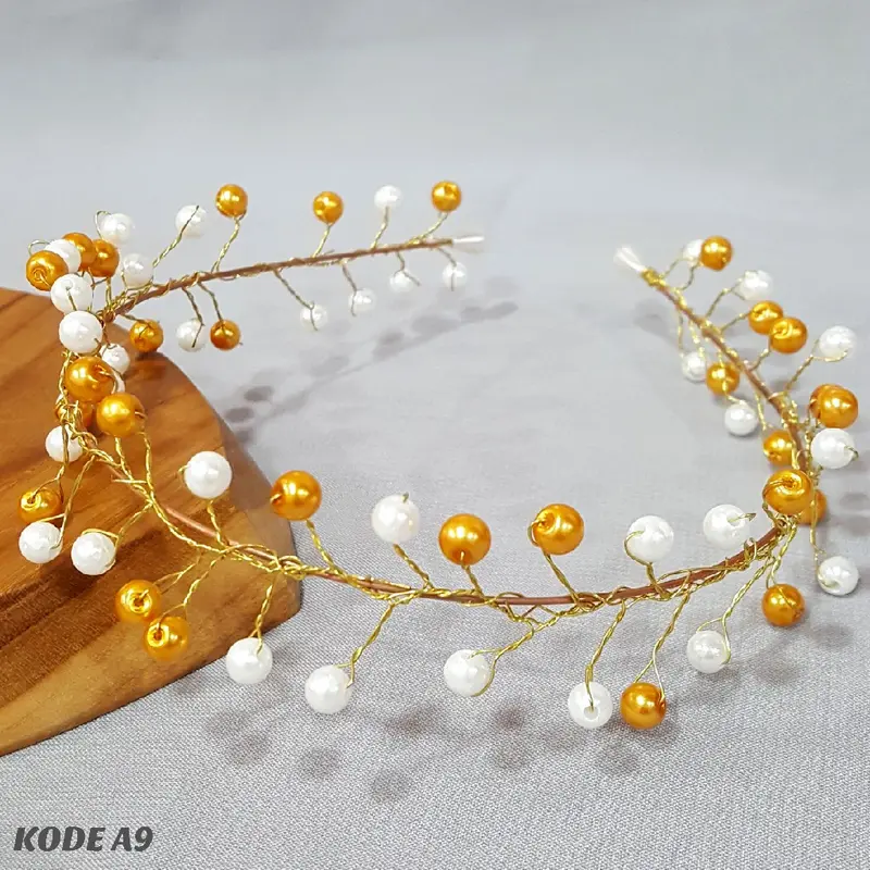 Bando Korea Mutiara Headpiece Aksesoris Rambut Wanita - A453 Headbands 4