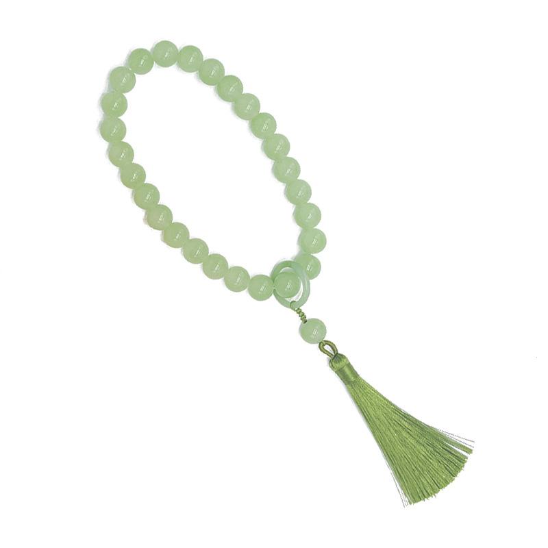 Vòng Cổ Vòng Tay Tua Rua, Hạt 12Mm Đá Xanh Lá Cây, Charm Phật Mala Phật Giáo Tây Tạng Chuỗi Mân Côi Yoga Cho Nam Và Nữ 4