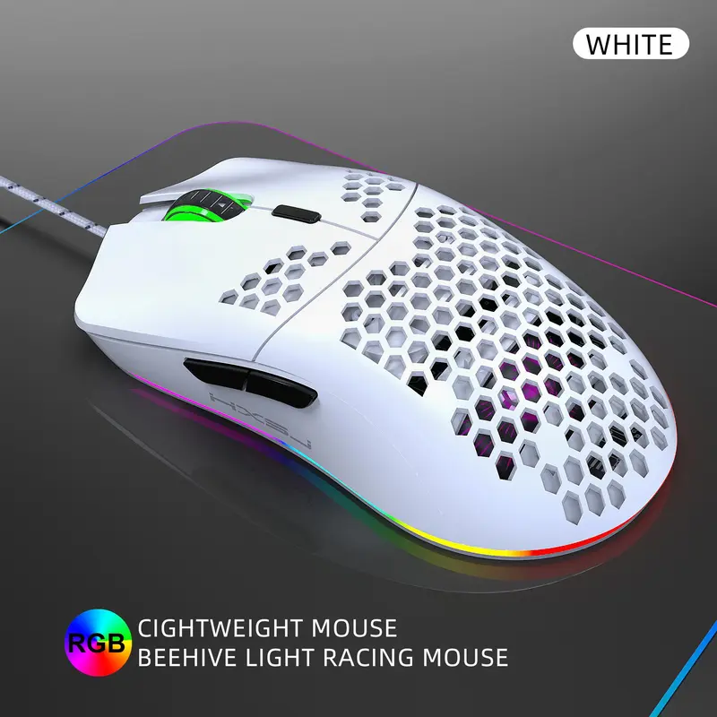 HXSJ Wired Keyboard & Mouse (1 Set), Compact 68 Keys Mini Wired Keyboard with RGB Backlight, Suitable for Gaming PS4 Xbox PC Laptop Mac 8