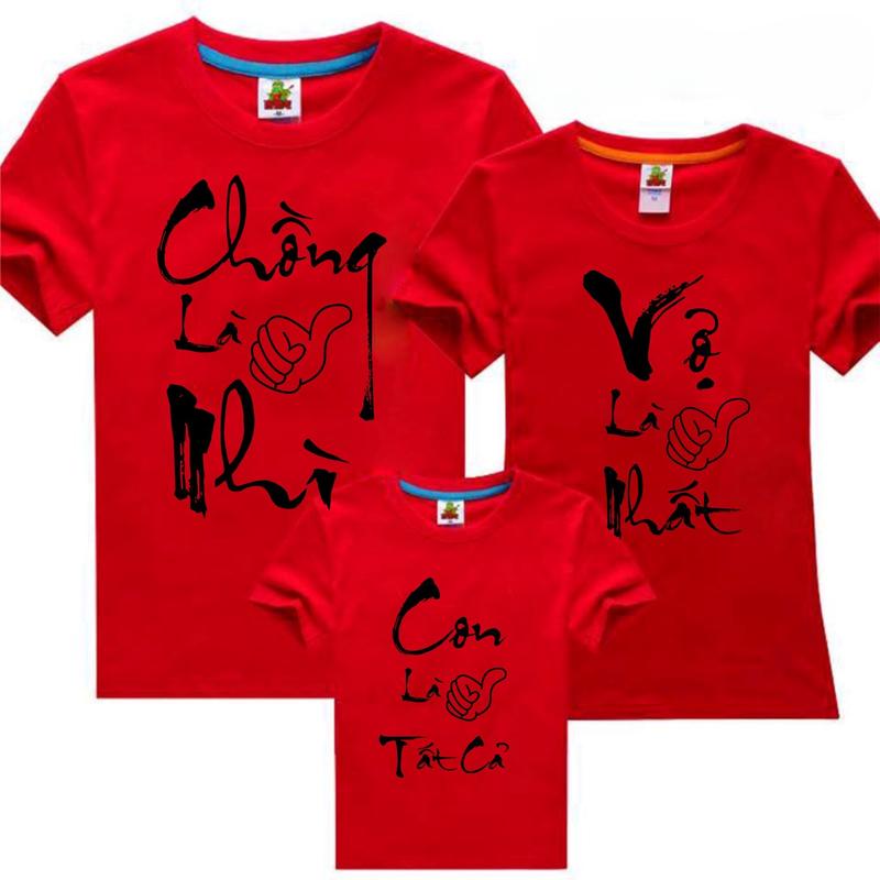 Áo thun đồng phục gia đình Vợ Là Nhất Con Là Tất Cả độc đáo ý nghĩa cho gia đình mặc nhà đi chơi đi tiệc AGD041  giá 1 áo  Cotton Cổ Tròn 