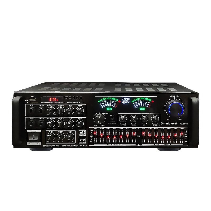 Amply Karaoke Bluetooth Sunbuck  KA-8900, công suất cực lớn, âm thanh siêu đỉnh với 8 sò, có quạt tản nhiệt tự động Nghe Nhạc