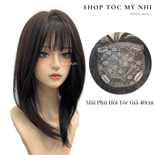 Mái Phủ Hói Tóc Giả Mỹ Nhi MP03 Có Mái Thưa độ dài 40cm (bảng 15cm x 15cm)