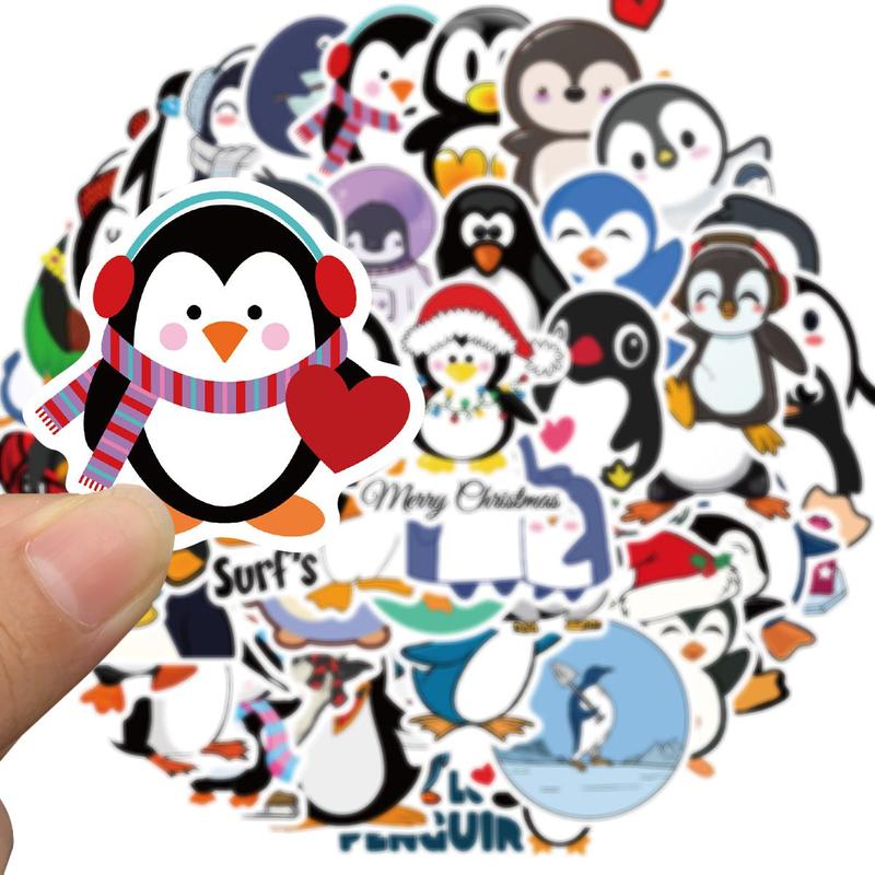 Penguin Pattern Sticker, 50pcs/set Cute Vinyl Waterproof Sticker ...
