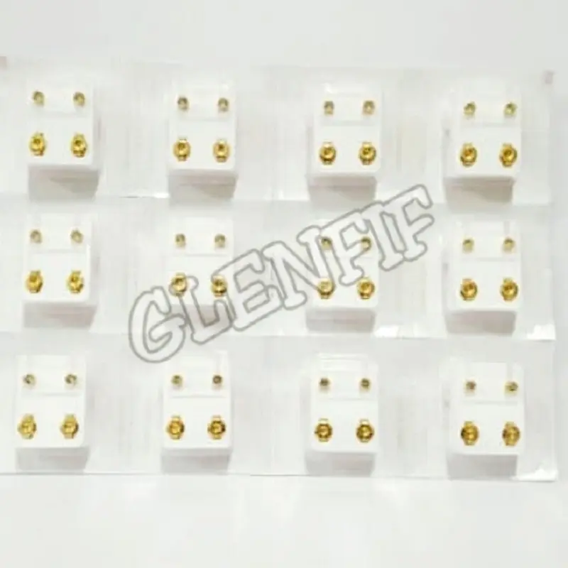GLENFIF Anting Tindik Telinga Anak Dewasa STUDEX USA Permata Putih size Medium Gold Lusinan BISA COD