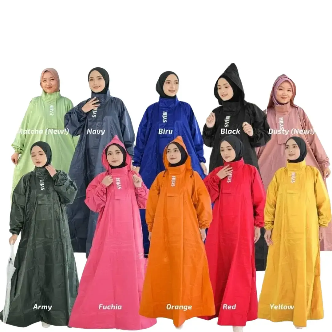 Hijas Jas Hujan / Mantel Gamis Hijaber Anti Air