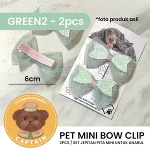 [55]   DOG BOW RIBBON PITA LUCU HAIR CLIP ANJING POODLE BICHON MALTIPOO