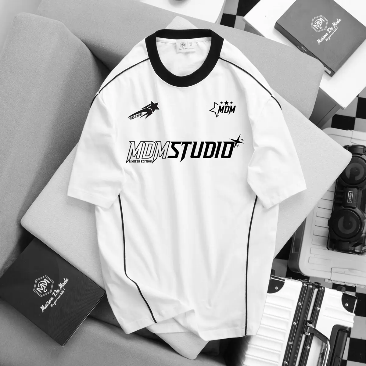 ÁO THUN NAM FORM RỘNG 4 MÀU MDM STUDIO CHẤT LIỆU COTTON