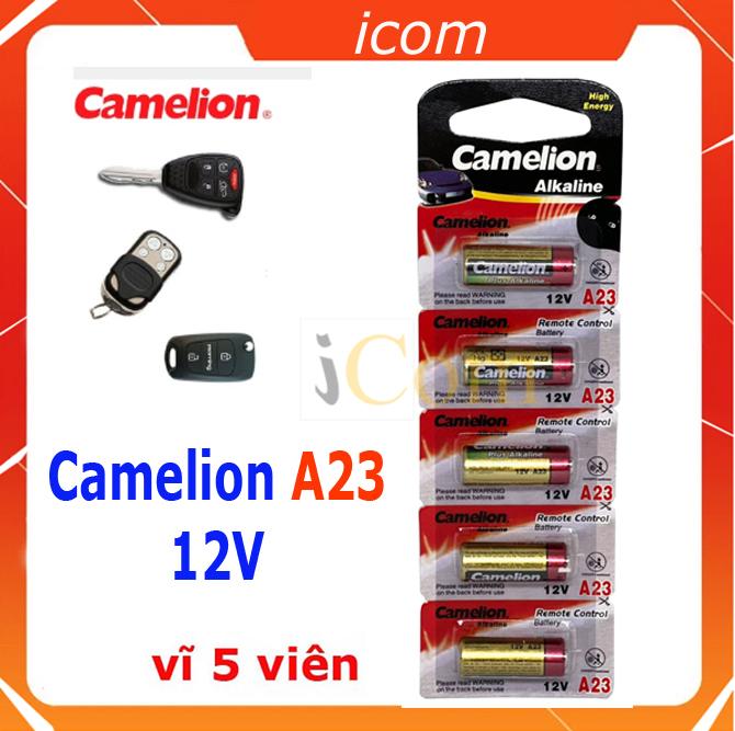 Vỉ 5 viên pin A23 Camelion 12V thay khiển cửa cuốn, pin chuông cửa