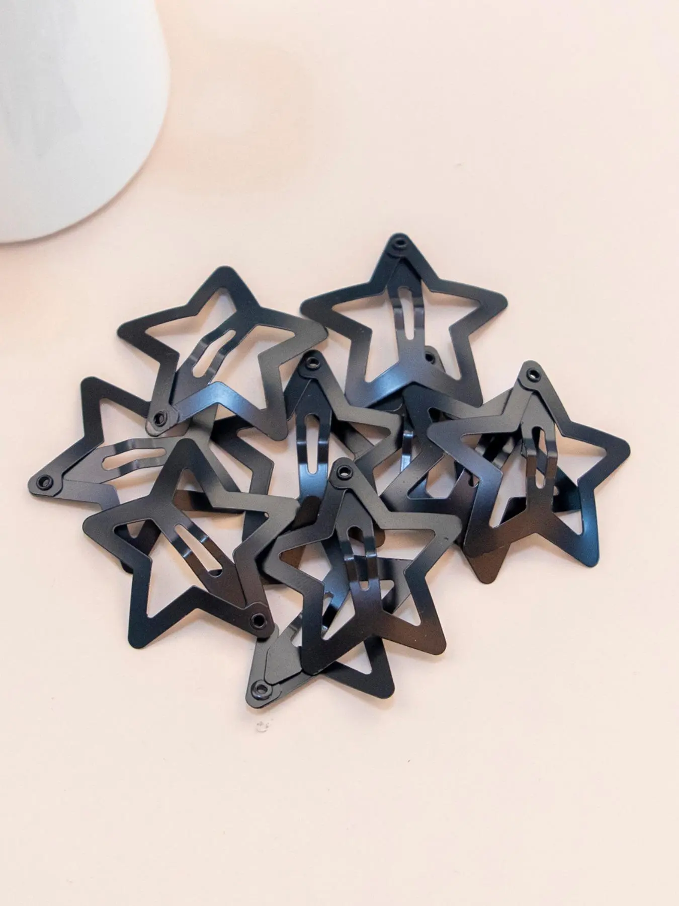 10pcs Cute Star Design Hair Clips, Minimalist Casual Plain Hair Clips, Fashion Hair Accessories For Girls & Women