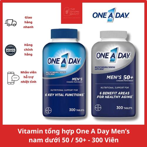  Vitamin tổng hợp One A Day Men’s cho nam dưới 50   trên 50 tuổi - 300 Viên 