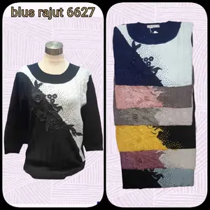 ATASAN BLOUSE RAJUT KOVA BY BELLINA TERBARU Lembut plus size teracota Fit Kombinasi