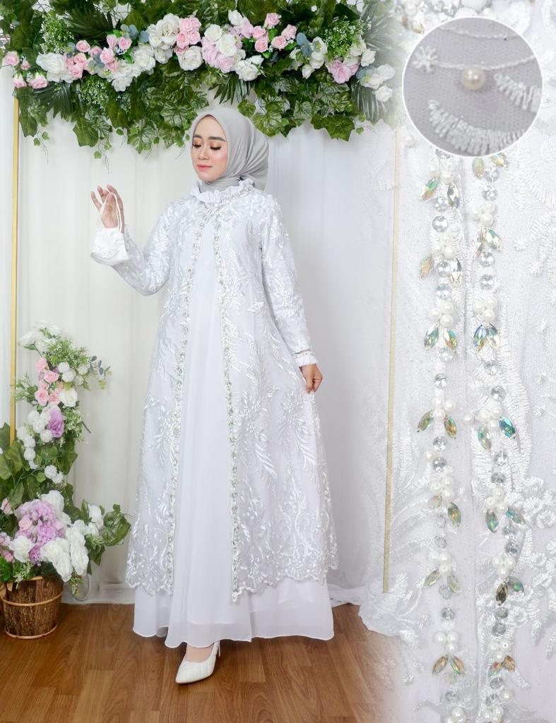 Product Introduction of Gamis Gina Dress Outer Lepas Pasang Free Hijab - Gamis Pesta 12
