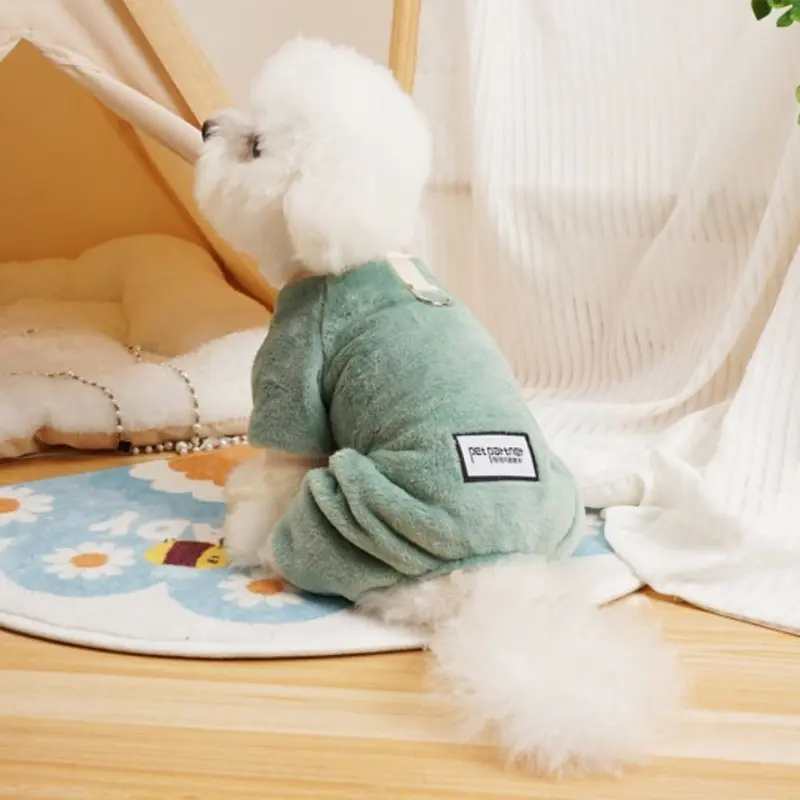 Áo Jumpsuit Quần Cho Chó, Trang Phục Thường Ngày Dày Dặn Mùa Đông, Mềm Mại Và Ấm Áp, Quần Áo Cho Chó Bốn Chân, Có Dây Xích Chữ D, Đồ Ngủ Cho Chó Thoải Mái, Thích Hợp Sử Dụng Trong Nhà Và Ngoài Trời 6