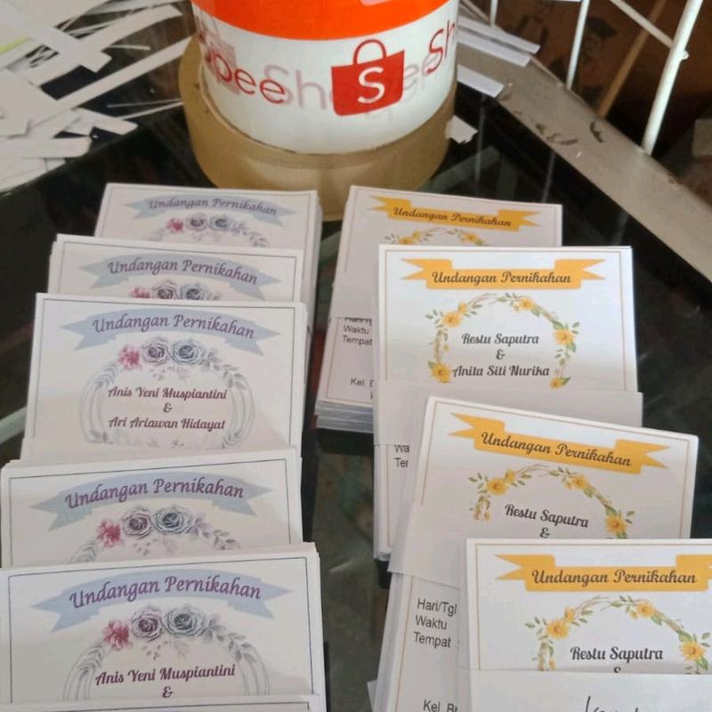 100 pcs undangan mini pernikahan masako/kopi 2