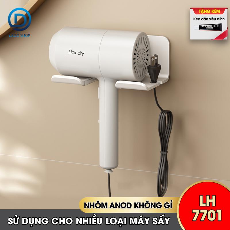 Giá treo máy sấy tóc dán tường LH-7701 nhôm anod không rỉ Treo Tường