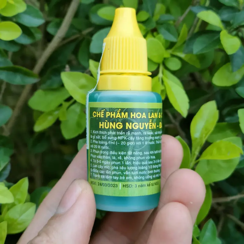 Phân bón sinh học Hùng Nguyễn 6in1 cho hoa lan và cây cảnh, 20ml - Kích rễ, kháng bệnh, bổ sung NPK 3