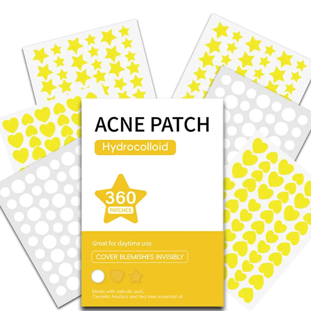 360pcs/180pcs Hydrocolloid Colorful Acne Patch Mild Non-irritating Acne Pimples Patches