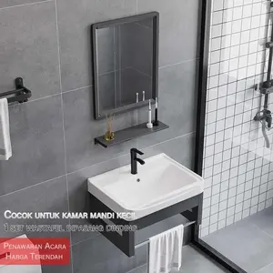 Set wastafel（43-50cm） wastafel dinding kabinet wastafel kamar mandi wastafel dinding kabinet wastafel kamar mandi cabinet wastafel cermin kamar mandi
