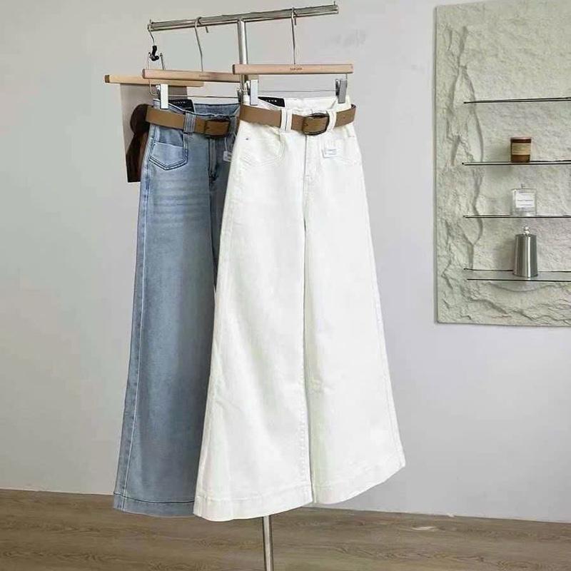 KGi GuangZhou jean suông (Quảng Châu) basic lai to túi kiểu kèm thắt lưng - 89518 - J753/J754 0