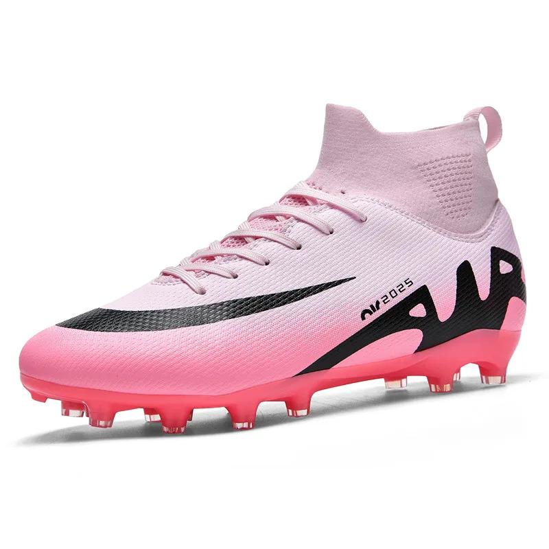 High Top Football Boots FG AG Adult Youth Professional Training Football Shoes Fashionable Trendy Lightweight Anti Slip Sneaker 1