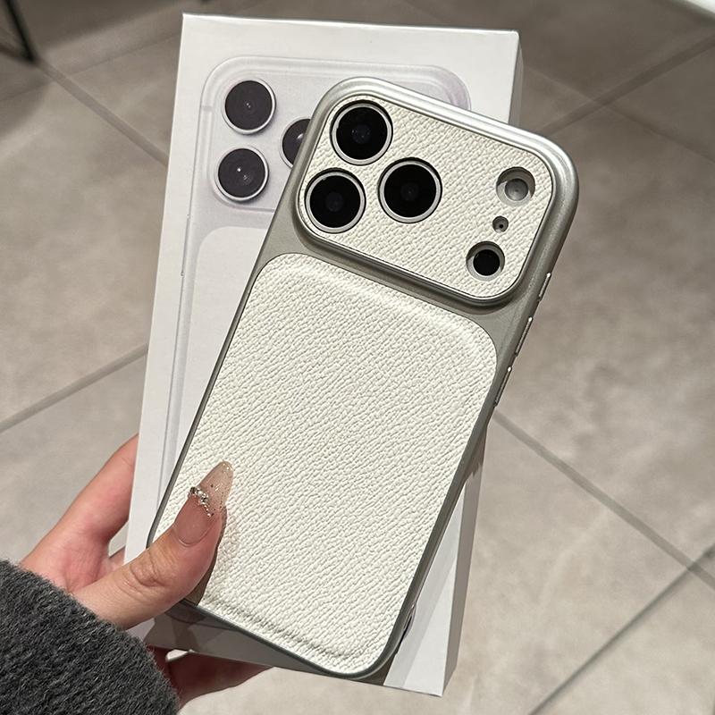 Ốp Điện Thoại Họa Tiết Da Sang Trọng Aura Emotion Cho IPhone18 17 16 15 14 13 Pro Max Chống Dấu Vân Tay Lưng Cứng Khung Mềm Chống Sốc Thiết Kế Nhanh Chóng Biến Hình Thành IPhone 17 Pro