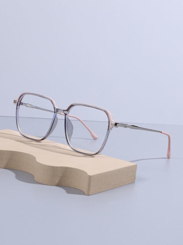 Square Frame Anti-blue Light Lenses Eyeglasses for Valentine's Gift, Simple Fashion Sunglasses for Women and Men, Trendy Versatile Eyeglasses for Outdoor Sports or Daily Use 7