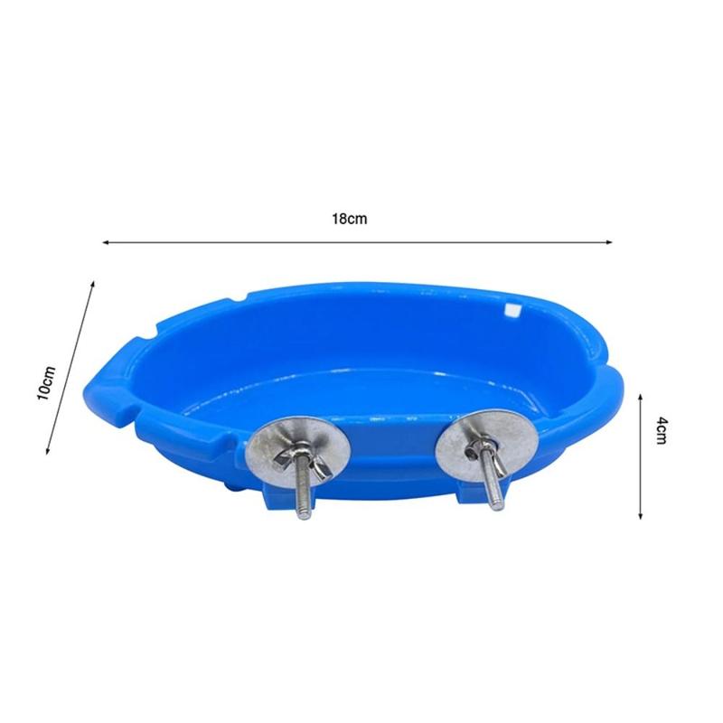 Product Introduction of New Hanging Parrot Food Tray Multifunctional Cleaning Products Bird Bath for Cage Shower Box 16