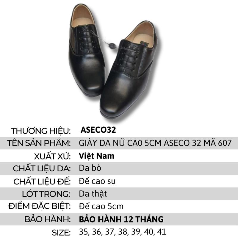 Giày Da Nữ Cao 5Cm Bền Bỉ Thanh Lịch 3