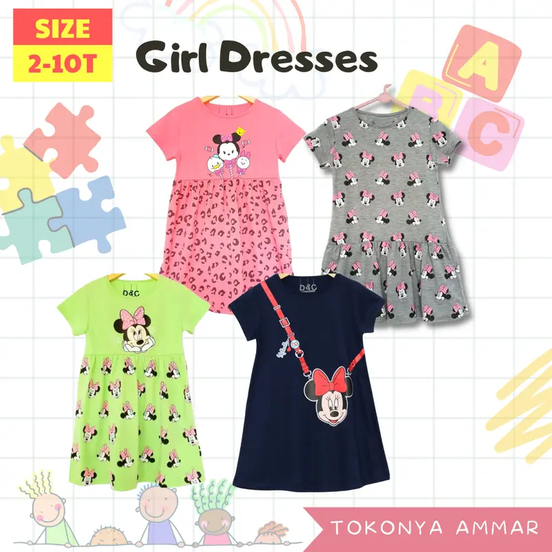 Baju Kaos Tunik / Dress Terusan MINNIE MOUSE DRECE 0