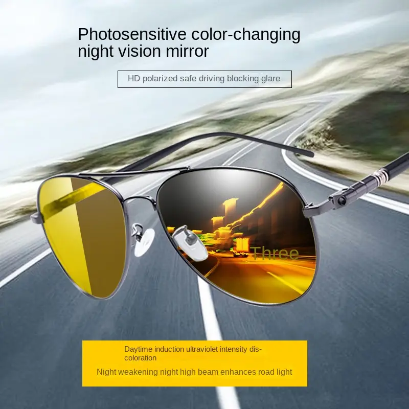 209 Polarized Sunglasses Photochromic Sunglasses Day and Night Dual-Purpose Sunglasses Aviator Sunglasses Glasses for Driving