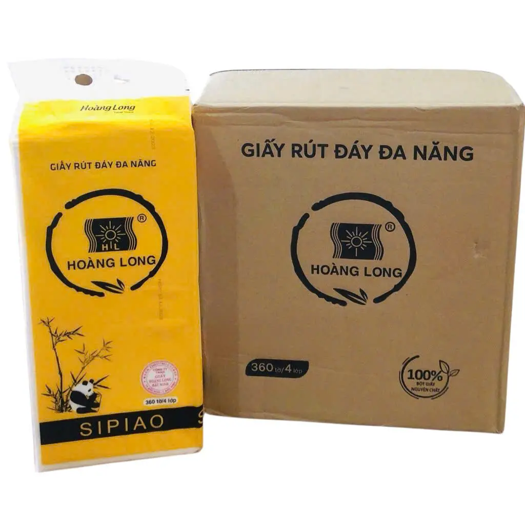 [THÙNG 6 GÓI LỚN] Giấy rút treo tường đa năng Hoàng Long, 6 gói lớn, giấy ăn, giấy treo tường, giấy khô đa năng