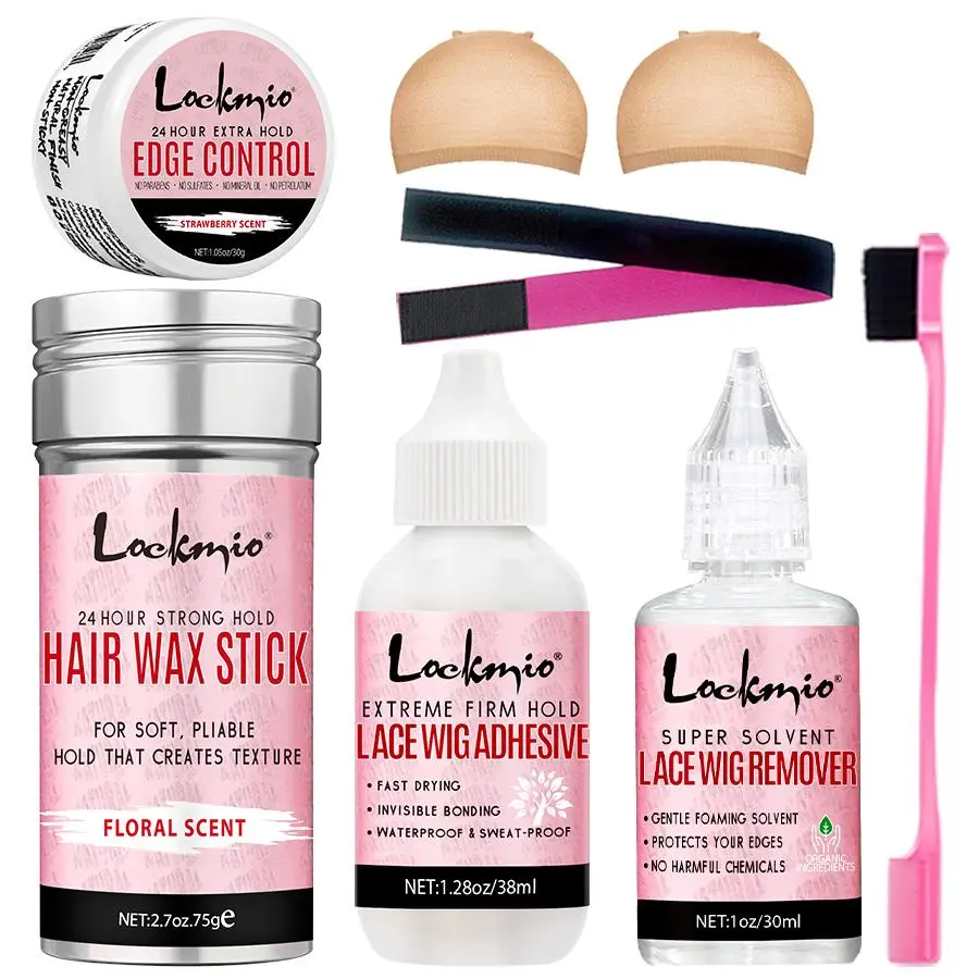 Hair Wax Stick Set, 8 Counts/set Hair Styling Kit Suitable for Wig Hair Styling Fixing, Professional Hair Styling Tools