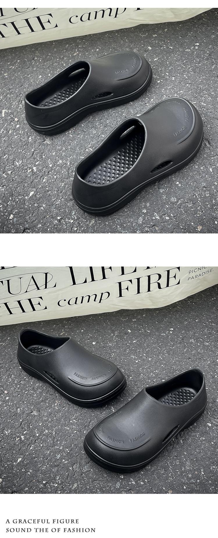 Product Introduction of 2025 Thick-Soled Closed-Toe Half Slippers for Women, Outdoor Wear, 2025 New Lightweight Non-Slip Waterproof Chef Shoes, Clogs 11