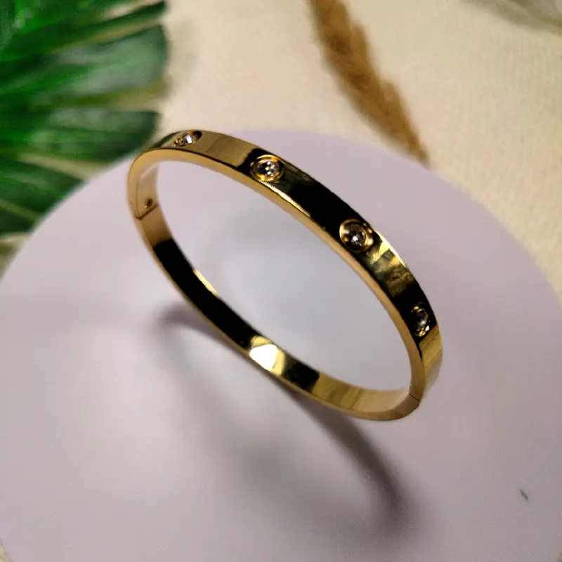 gelang titanium lapis emas 8k anti karat sedang viral bisa proses cod 3