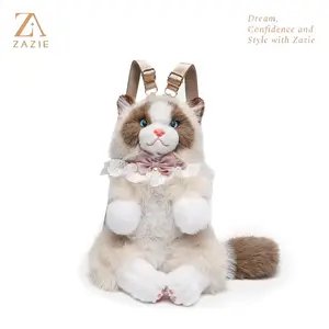 【ZAZIE】- Tas ransel boneka kucing lucu premium free sisir  Tas ransel kucing cute 2 warna(7001)