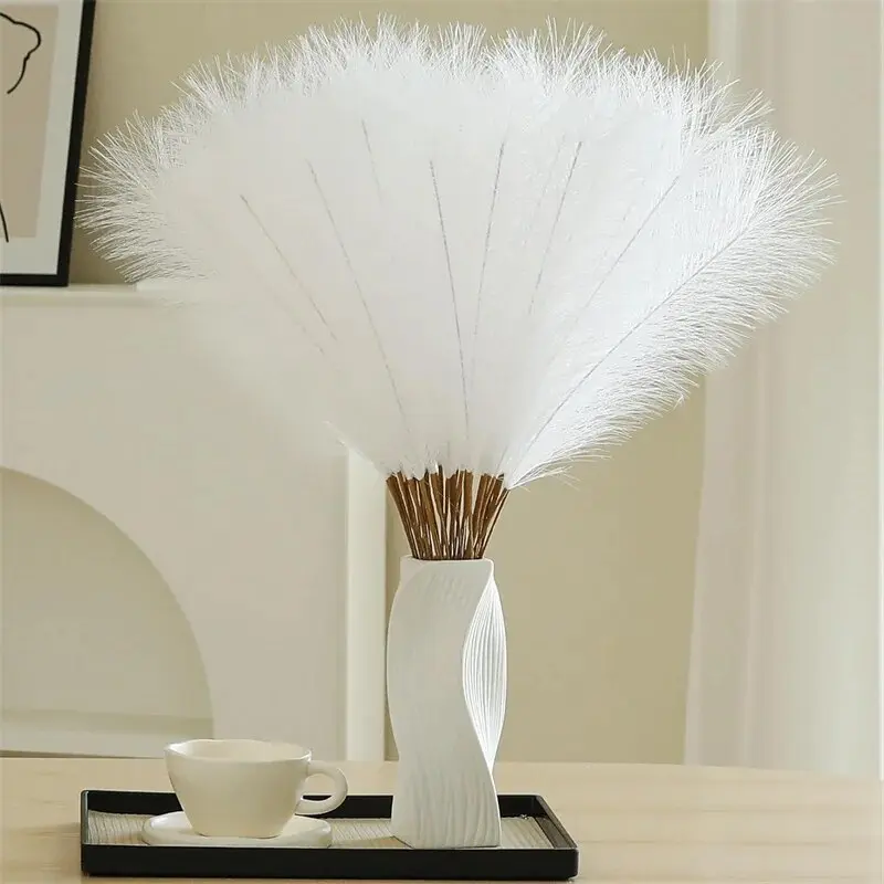 Cỏ Pampas, 10 cái, 55cm / 22inch, Cỏ Pampas Giả, Trang trí cho phòng, Thích hợp cho trang trí tiệc cưới Decor Decor Phòng Trang Trí Nhà